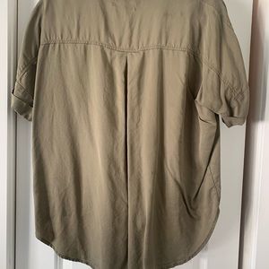 Lou & Grey Top size M army green color high low cut